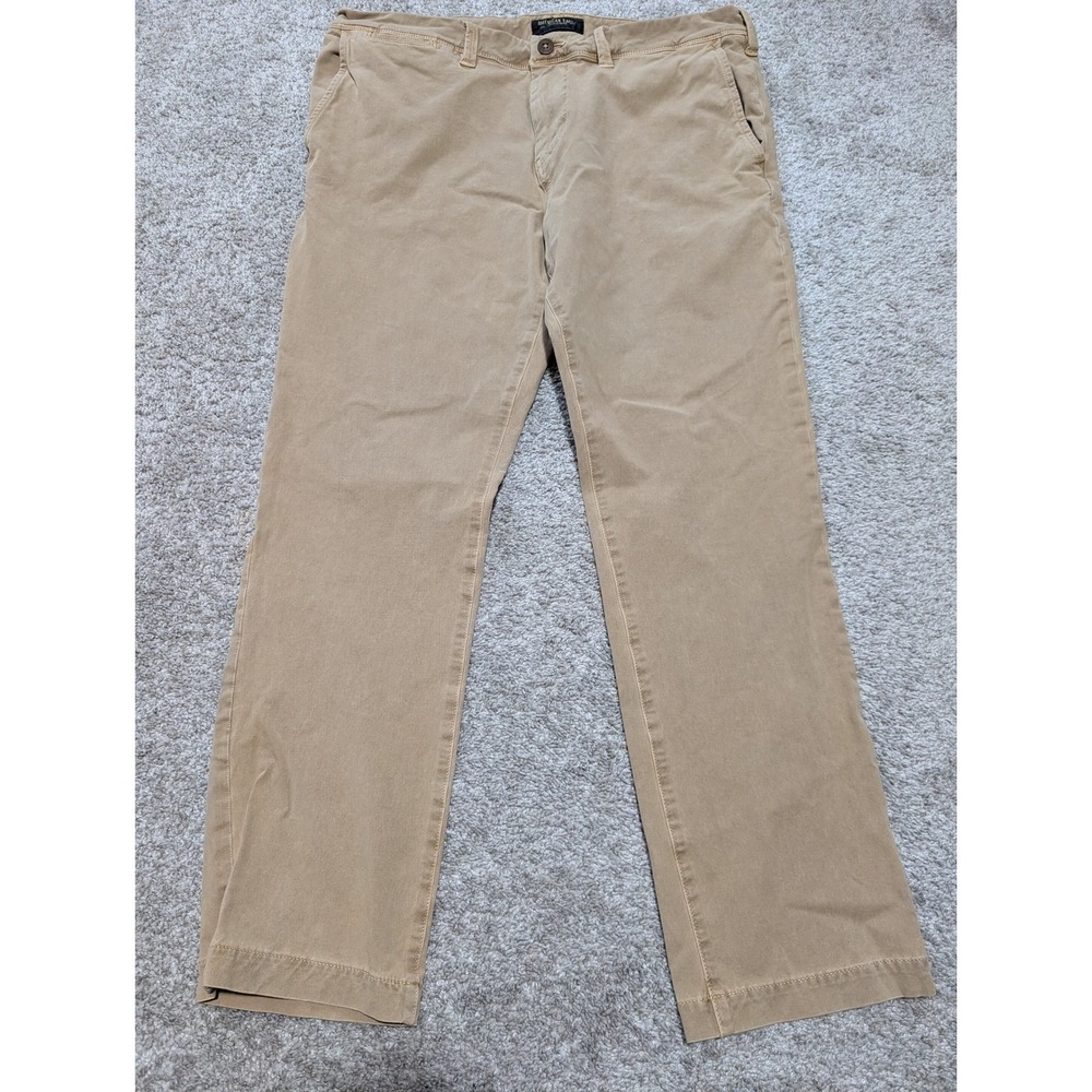 American‎ Eagle Pants Mens 34x30 Tan 360 Extreme Flex Slim Fit Chino Khaki